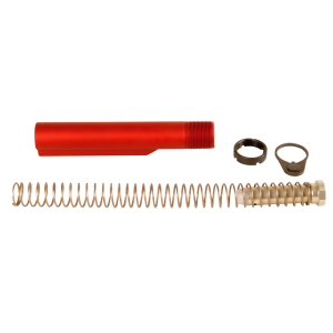Lbe Unlimited LBE Unlimited MILBUFKTRED Mil-Spec Buffer Tube Kit 6 Position AR-15 Red - $43.38 at Shooting Surplus