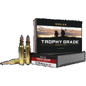 NOSLER Trophy Grade Long Range Rifle Ammunition 6.5mmx284 Norma 129 Gr. Ablr Sp 20 Rd.