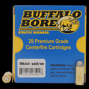 BUFFALO Bore Ammunition 35d20 Personal Defense Strictly Business 460rowland 255gr Hard Cast Flat Nose 20 Rounds