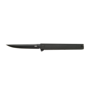 CRKT 7097K CEO Blackout 3.35" Folding Plain Black EDP AUS-8A SS Blade/Black GRN Handle Includes Pocket Clip