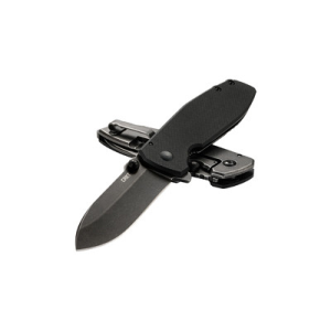 CRKT 2495K SQUID XM 2.95" Folding Drop Point Plain Black Stonewashed D2 Steel Blade/Black G10/SS Handle Includes Pocket Clip