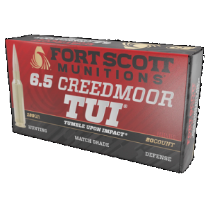 Fort Scott Munitions Rifle Ammo 6.5 Creedmoor 130 gr. TUI 20 rd.