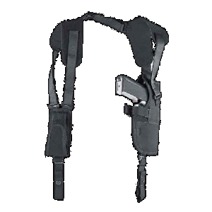 Uncle Mike's 75011 Pro-Pak Vertical Shoulder Holster Shoulder Size 01 Black Nylon Harness Fits Medium Autos Fits 3-4" Barrel Right Hand