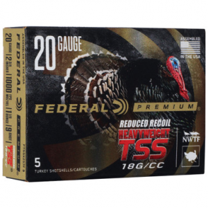 Federal Premium Heavyweight TSS Load 20 ga. 2.75 in. 1 1/8 oz. 9 Shot TSS LR 5 rd.