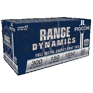 Fiocchi Training Dynamics Centerfire Rifle Ammo 300 Blackout 150 gr. FMJBT 50 rd.