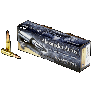 Alexander Arms AG123LSBOX Lapua Scenar 6.5Grendel 123gr Boat Tail Open Tip Match 20 Rounds