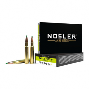 NOSLER Ballistic Tip Rifle Ammunition 30-06 Sprg 165 Gr. Bt Sp 20 Rd.