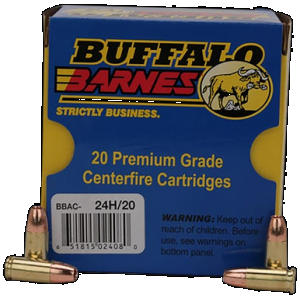 Buffalo Bore Ammunition 24H20 Buffalo-Barnes Strictly Business 9mmLuger +P+ 115gr Barnes TAC-XP Lead Free 20 Rounds