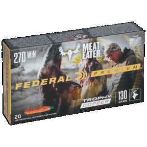 Federal Premium Rifle Ammo 270 Win. 130 gr. Trophy Copper 20 rd.