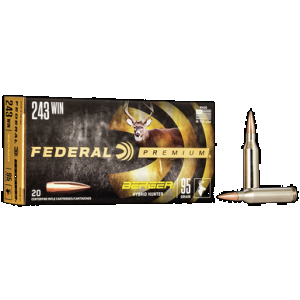 Federal Premium Rifle Ammo 243 Win. 95 gr. Berger Hybrid Hunter 20 rd.
