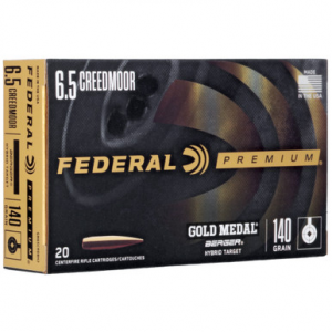 Federal Gold Medal 6.5 Creedmoor Berger Hybrid Target 140 Grain 20 Rounds