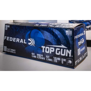 Federal Top Gun Shotgun Ammo 20 ga. 2.75 in. 2.5 Dr. 7/8 oz. 8 Shot 100 rd.