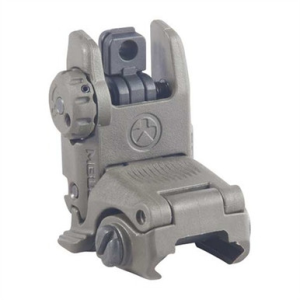 Magpul MAG248-ODG MBUS Sight Rear Olive Drab Green Polymer, Spring-Loaded Flip Up for AR-15/ M16