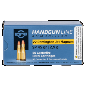 Prvi Partizan PPH22RJ 22 Remington Jet Magnum Soft Point 45 Grain 50 Rounds