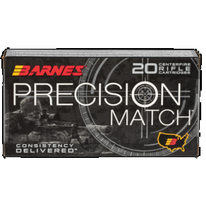 BARNES Bullets 30742 Precision Match 260rem 140gr Open Tip Match Boat Tail 20 Rounds