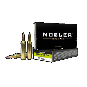 NOSLER Ballistic Tip Rifle Ammunition 243 Win. 90 Gr. Bt Sp 20 Rd.