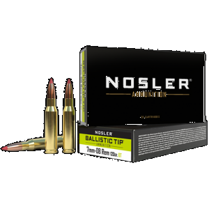 NOSLER Ballistic Tip Rifle Ammunition 7mm-08 Rem. 120 Gr. Bt Sp 20 Rd.