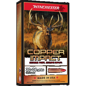 WINCHESTER Copper Impact Rifle Ammo 30-06 Sprg. 180 Gr. Copper Impact Lf 20 Rd.