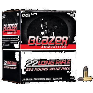 CCI Blazer Rimfire Ammo 22 Lr. 38 Gr. Rn 525 Rd.