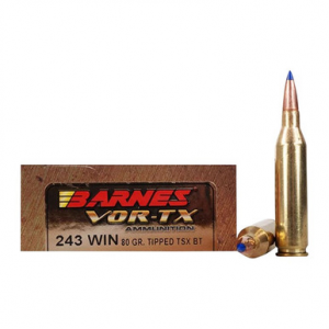 BARNES Vor-tx Rifle Ammo 243 Win. 80 Gr Ttsx Bt 20 Rd.