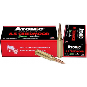 ATOMIC Ammunition 00404 Rifle Match 6.5creedmoor 142gr Hollow Point Match 20 Rounds