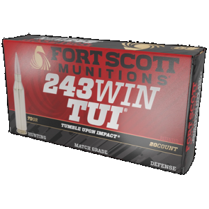 Fort Scott Munitions Rifle Ammo 243 Win. 70 gr. TUI 20 rd.