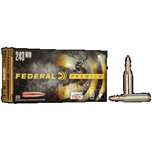 Federal Premium Rifle Ammo 243 Win. 85 gr. Barnes TSX 20 rd.