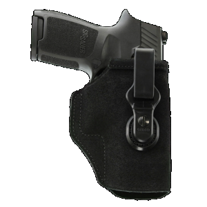 Galco TUC600B Tuck-N-Go 2.0 IWB Black Leather Compatible w/ Sig P365/P365 SAS/Glock 42 UniClip/Stealth Clip Mount Ambidextrous