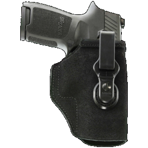 Galco TUC854B Tuck-N-Go 2.0 IWB Black Leather UniClip/Stealth Clip Fits HK VP9 Ambidextrous