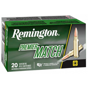 REMINGTON Premier Match 308 Winchester Matchking Bthp 168 Grain 20 Rounds