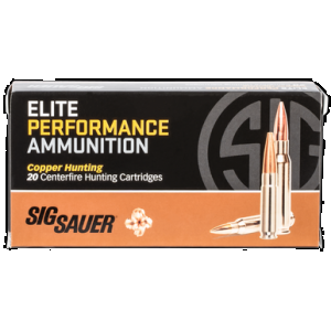 SIG Sauer E243h120 Elite Copper Hunting 243win 80gr Copper Solid 20 Rounds