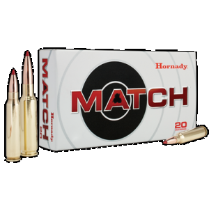 HORNADY Match Rifle Ammo 6mm Creedmoor 108 Gr. Eld Match 20 Rd.