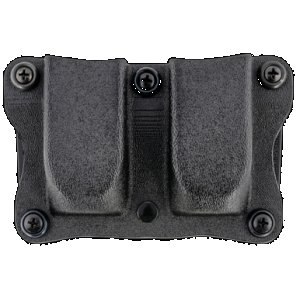 DeSantis Gunhide A87KJKKZ0 Quantico Double Mag Pouch OWB Black Kydex, Belt Clip Fits Belts Up To 1.50" Wide, Compatible w/Sig P365, Ambidextrous