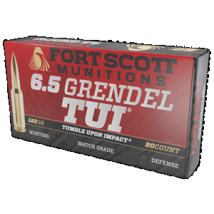 FORT Scott Munitions Rifle Ammo 6.5 Grendel 123 Gr. Tui 20 Rd.
