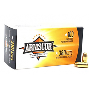 ARMSCOR Range Value Pack Pistol Ammo 380 Acp 95 Gr. Fmj 100 Rd.