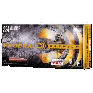 Federal P224VLKBTSX1 Premium 224Valkyrie 78gr Barnes TSX 20 Rounds