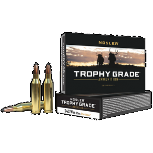NOSLER Trophy Grade Rifle Ammunition 243 Win. 85 Gr. Pt Sp 20 Rd.