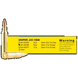 Buffalo Bore Ammunition S2236920 Sniper Strictly Business 223Rem 69gr Hollow Point Boat Tail 20 Rounds