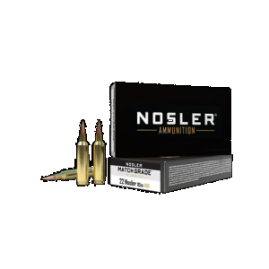 NOSLER Match Grade Rifle Ammunition 22 NOSLER 85 Gr. Rdf Hpbt 20 Rd.