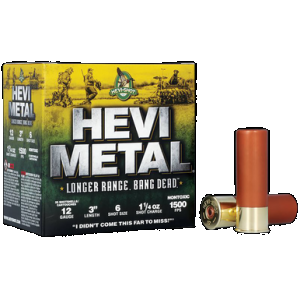 HEVI-Metal HS38006 HEVI-Metal Longer Range 12Gauge 3" 1 1/4oz 6Shot 25 Rounds