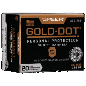 Speer Gold Dot Short Barrel Handgun Ammo 357 Mag. 135 gr. HP 20 rd.
