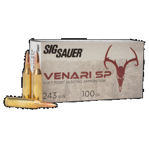 Sig Sauer V243SP10020 Venari 243Win 100gr Soft Point 20 Rounds
