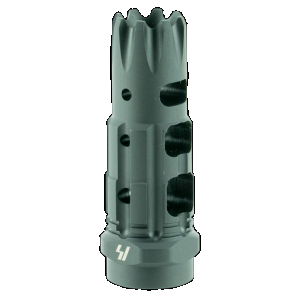 Strike Industries TCCOMP223 Triple Crown Comp Black Steel with 1/2"-28 tpi Threads, 2.63" OAL & 0.85" Diameter for 223 Rem, 5.56x45mm NATO AR-Platform