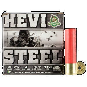 HEVI-SHOT Hs62804 Hevi-steel 28gauge 2.75" 5/8oz 4shot 25 Rounds