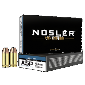 NOSLER Match Grade Handgun Ammunition 45 Acp 230 Gr. Hg Jhp 50 Rd.
