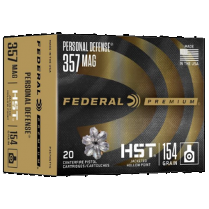 Federal Premium Personal Defense Handgun Ammo 357 Mag. HST JHP 20 rd.