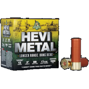 HEVI-METAL Hs38088 HEVI-METAL Longer Range 12gauge 3" 1 1/4oz Bbshot 25 Rounds