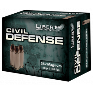 LIBERTY Ammunition Lacd357030 Civil Defense 357mag 50gr Lead Free Fragmenting Hollow Point 20 Rounds
