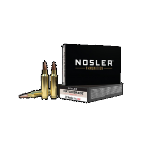 NOSLER Match Grade Rifle Ammunition 22 NOSLER 77 Gr. Cc Hpbt 20 Rd.