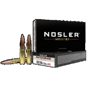 NOSLER Match Grade Rifle Ammunition 300 Blackout 220 Gr. Cc Hpbt 20 Rd.